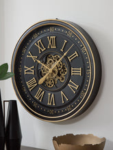 Prime Furniture - Ashley Furniture - Dairton Wall Decor - Wall Clock / Black/Gold Finish - A8010385